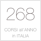 268
CORSI all’ANNO
in ITALIA